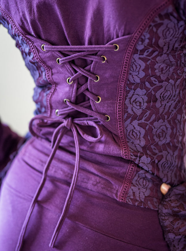 Elven Hoodie Top Purple