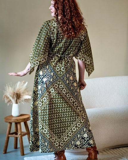 Fay Dress Handblock Blue