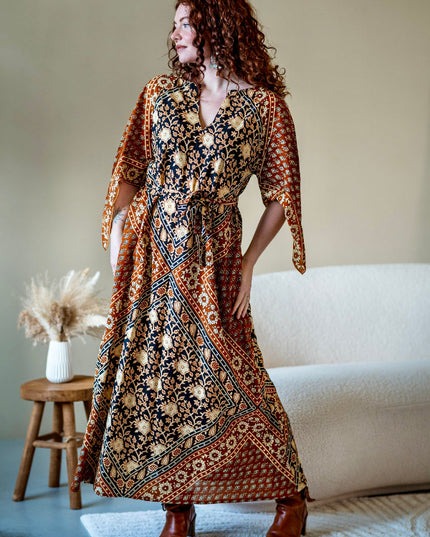 Ayla Sacred Roots Lange Jurk Amber