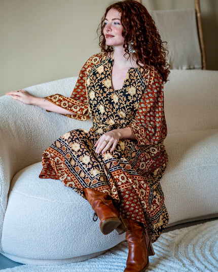 Ayla Sacred Roots Lange Jurk Amber