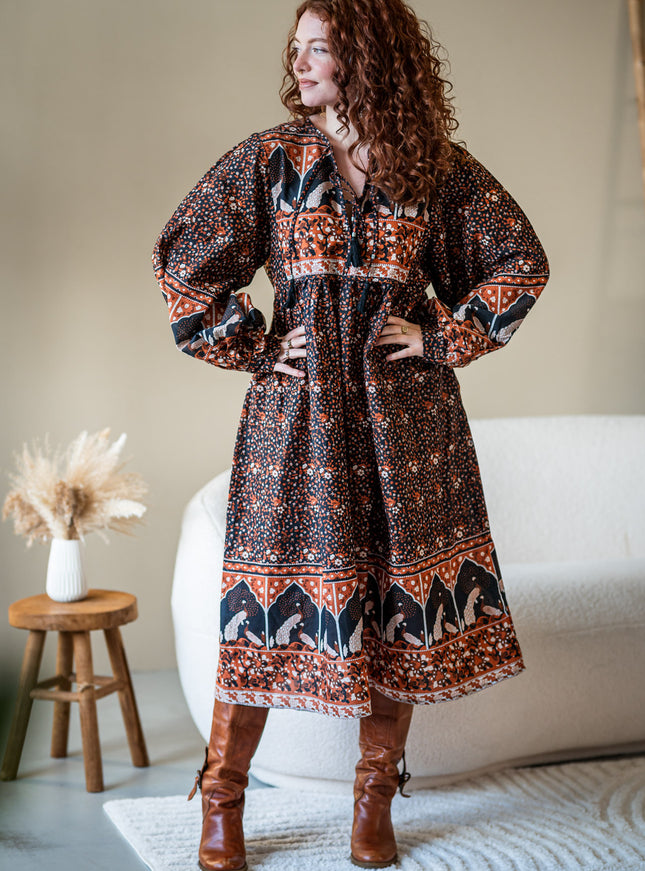 Fay Dress Handblock Blue