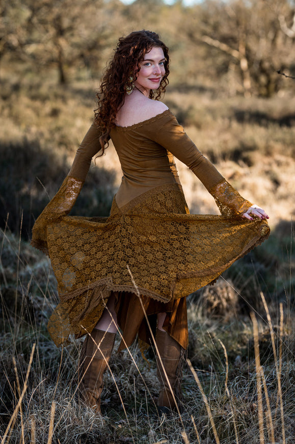 Morgana Boho Jurk Licht/ Medium bruin
