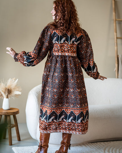 Fay Dress Handblock Blue