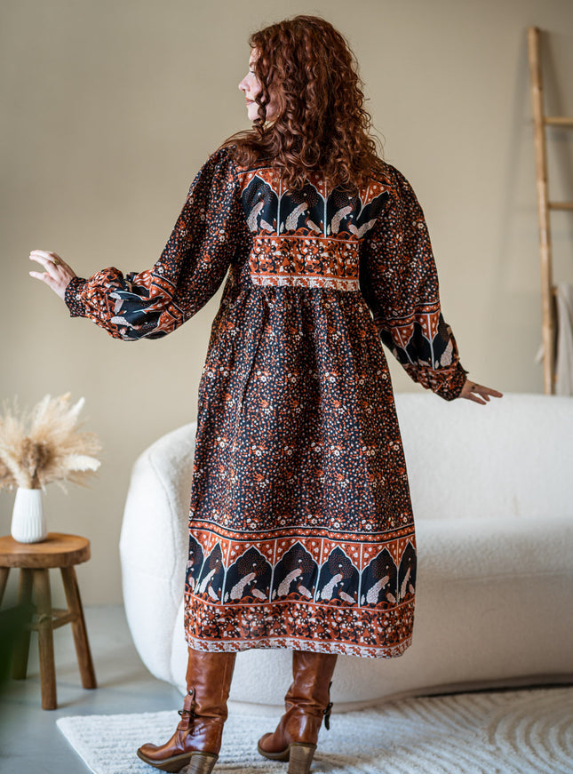 Fay Dress Handblock Blue