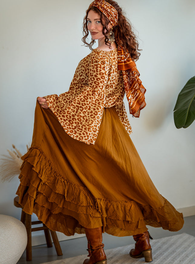 Pushpa Scarf Blockprint