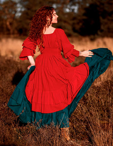 Midi Vaiana Dress Knalrood