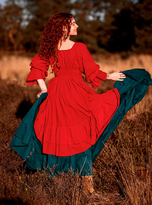 Midi Vaiana Dress Knalrood
