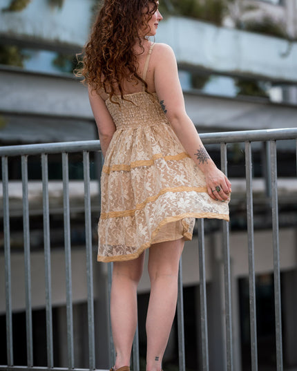 Litha Dress kort gebroken wit