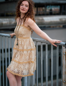 Litha Dress kort gebroken wit