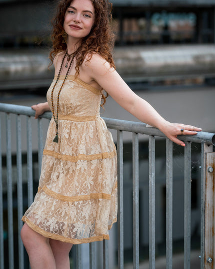 Litha Dress kort gebroken wit