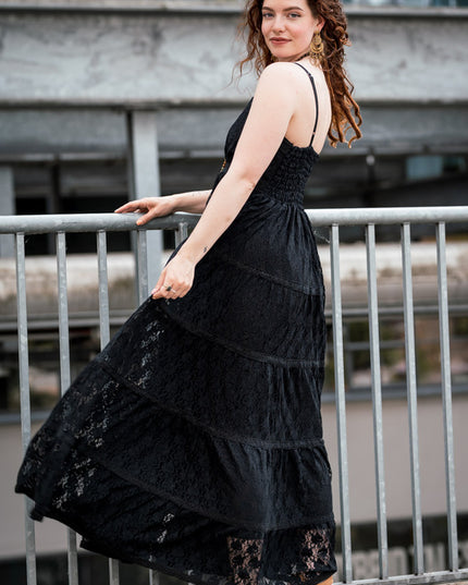 Litha Dress Lang Zwart