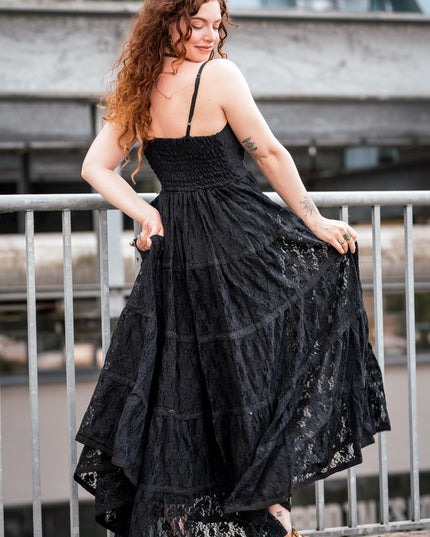 Litha Dress Lang Zwart
