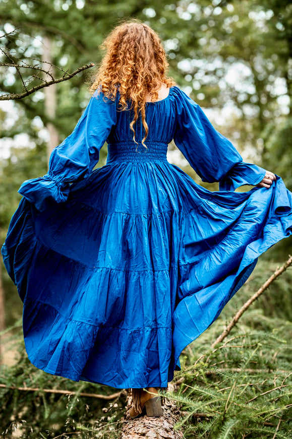 Vaiana Lange Jurk Koren Blauw