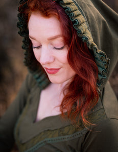 Elven Hoodie Top Groen