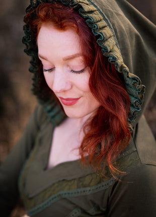 Elven Hoodie Top Groen