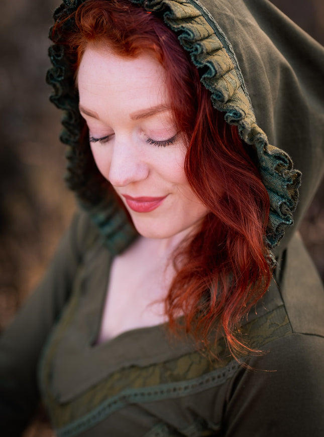 Elven Hoodie Top Groen