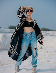Kimono Jurk Zahara Zwart