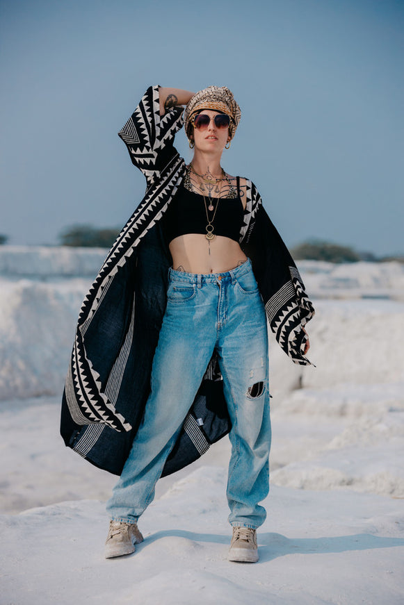 Kimono Jurk Zahara Zwart