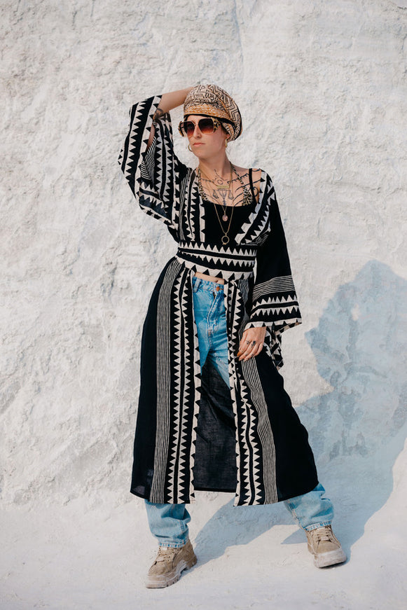 Kimono Jurk Zahara Zwart