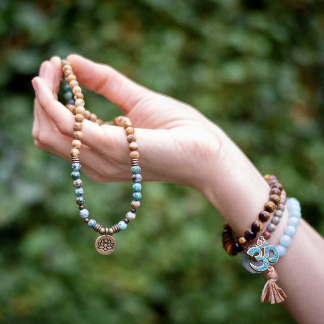 Jasper Lotus mala