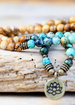 Jasper Lotus mala