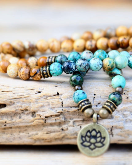 Jasper Lotus mala