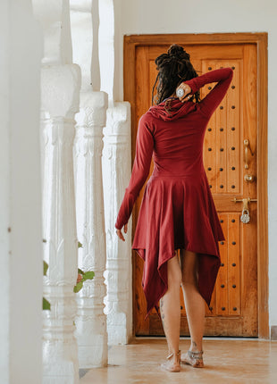 Elven Dress Marroon Rood