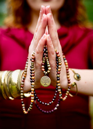 Jasper Tree of life  Mala