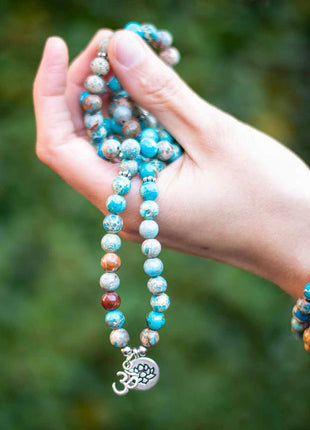 Jasper Buddha Lotus mala