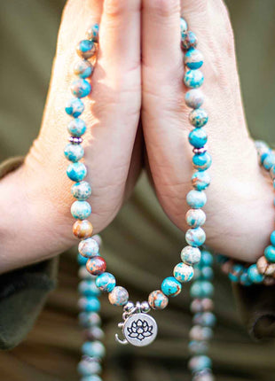 Jasper Buddha Lotus mala