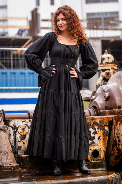 Jurken Kleding Grotere Maten Vaiana Lange Jurk Zwart