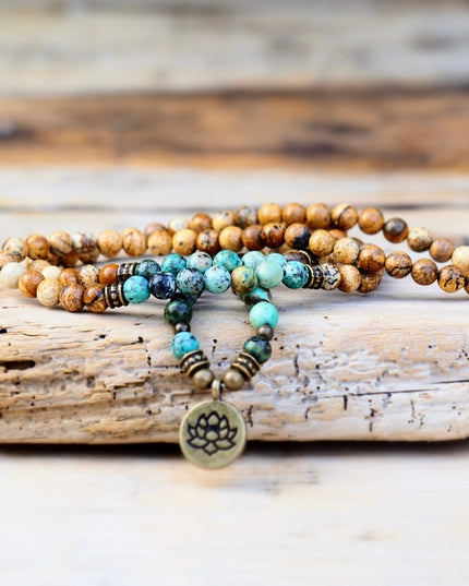 Jasper Lotus mala