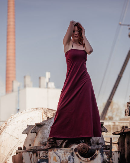 Vivien Strapless Dress Marroonrood