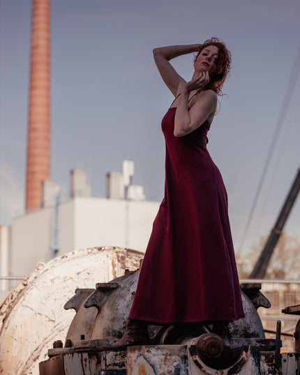 Vivien Strapless Dress Marroonrood
