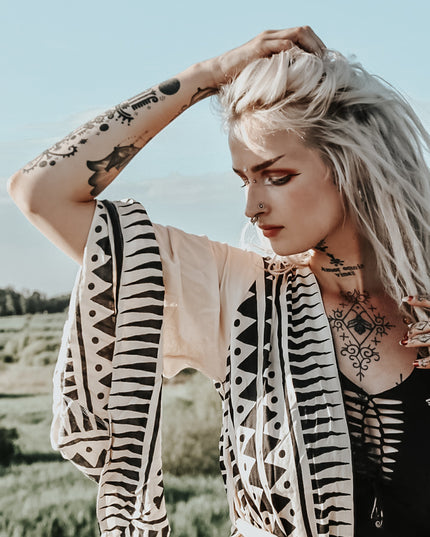 Kimono Jurk Zahara gebroken wit