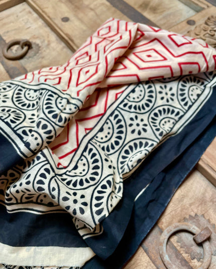 Pushpa Sjaal Blockprint