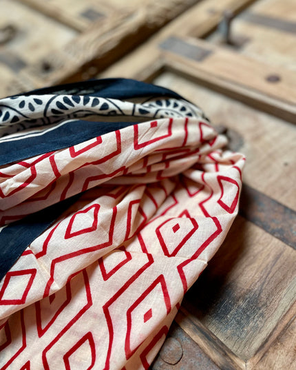 Pushpa Sjaal Blockprint