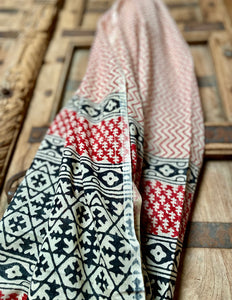 Pushpa Sjaal Blockprint