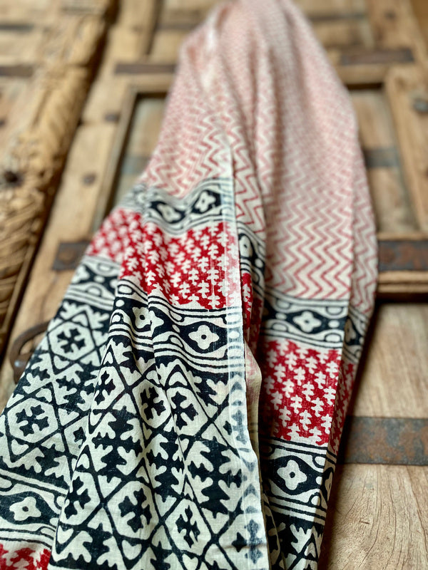 Pushpa Sjaal Blockprint