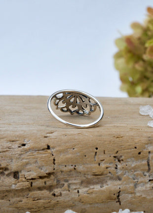Lotus Half zilveren ring