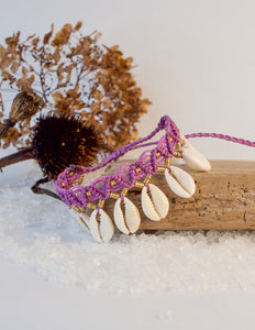 Enkelbandje Macramé Kauri Lila