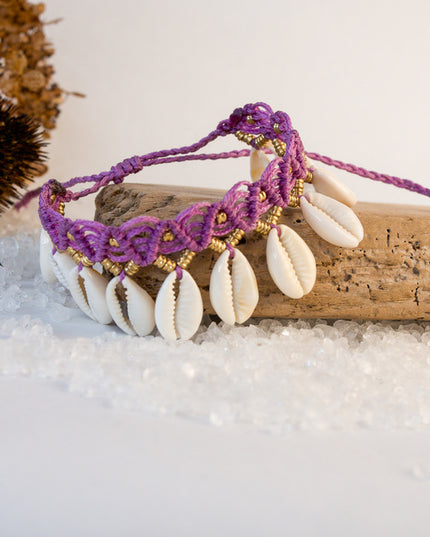 Anklet Macramé Kauri Lilac