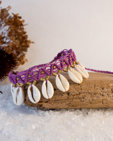 Anklet Macramé Kauri Lilac
