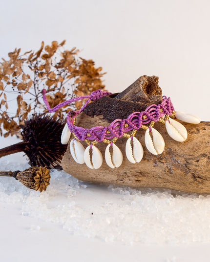 Anklet Macramé Kauri Lilac