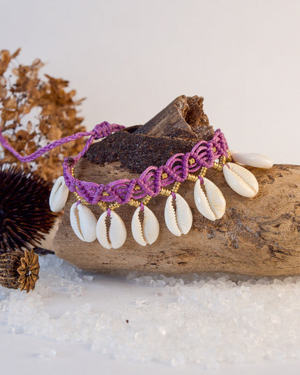 Anklet Macramé Kauri Lilac