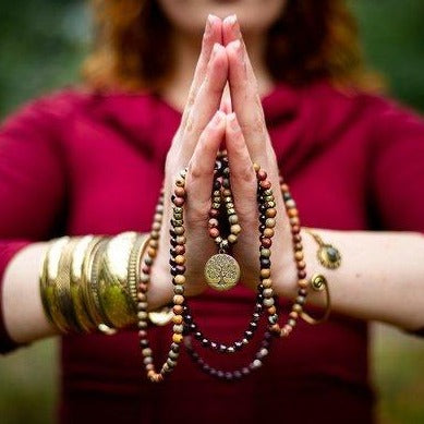 Jasper Tree of life  Mala