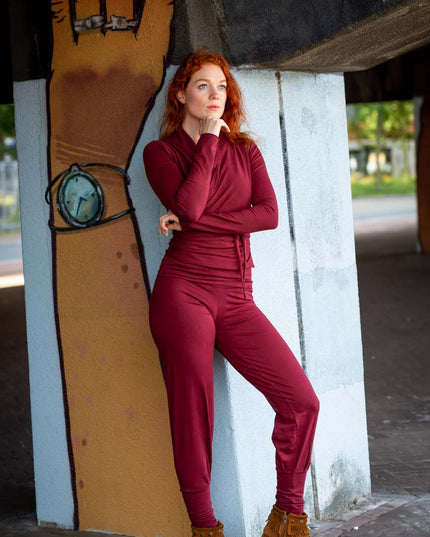 Zen Pant Marroon Rood
