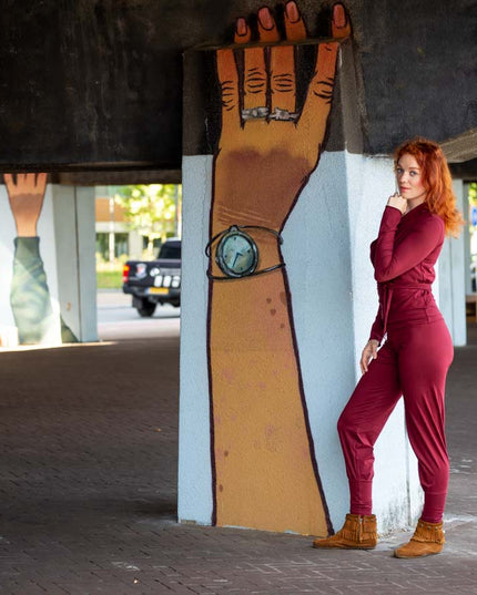 Zen Pant Marroon Rood