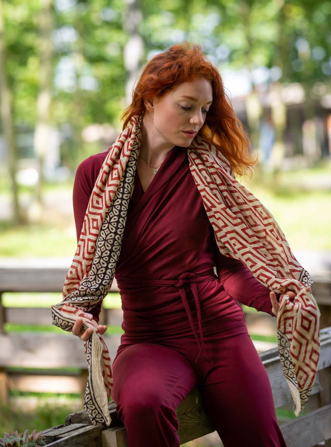 Zen Pant Marroon Rood