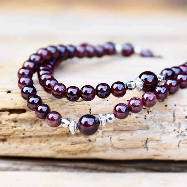 Garnet Buddha Mala